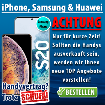 Handyvertrag trotz Schufa - iPhone Samsung Huawei 100% Zusage?